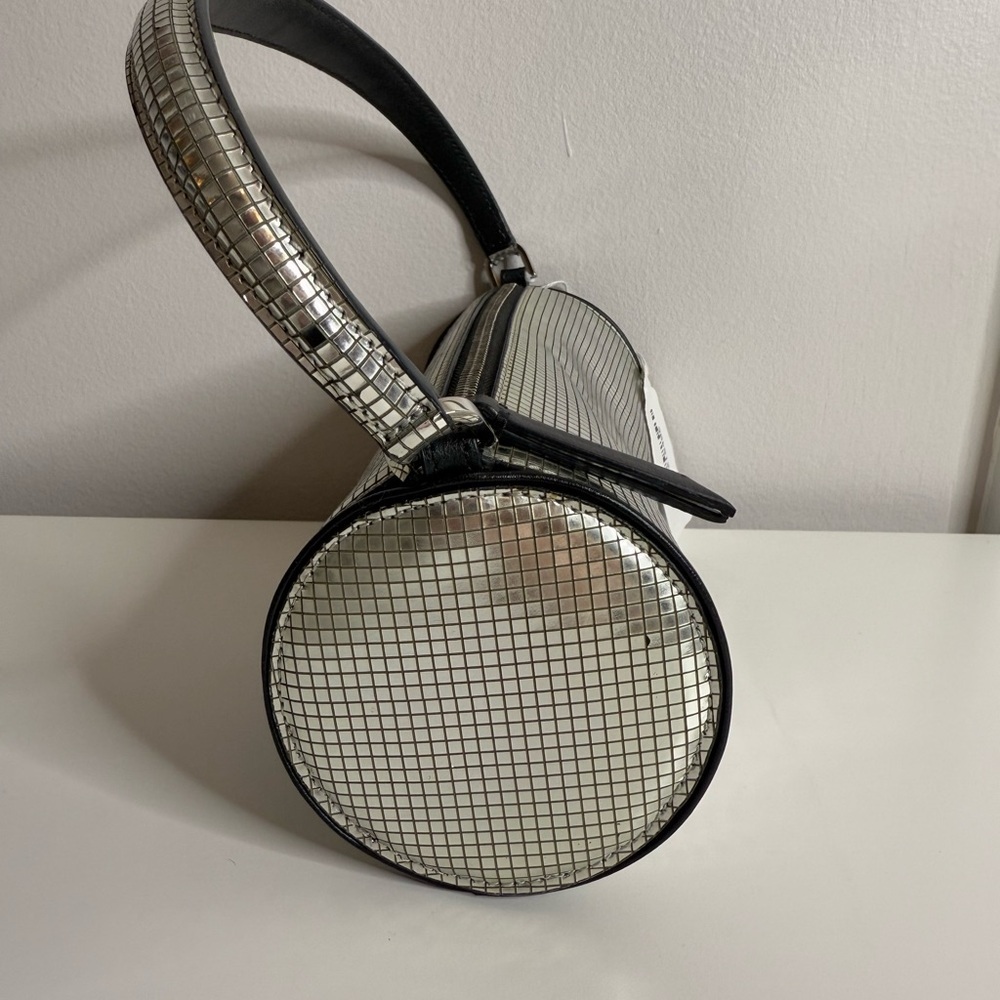 Les Petits Joueur - Emma Disco Handbag - Silver / Black - Picture 8 of 11